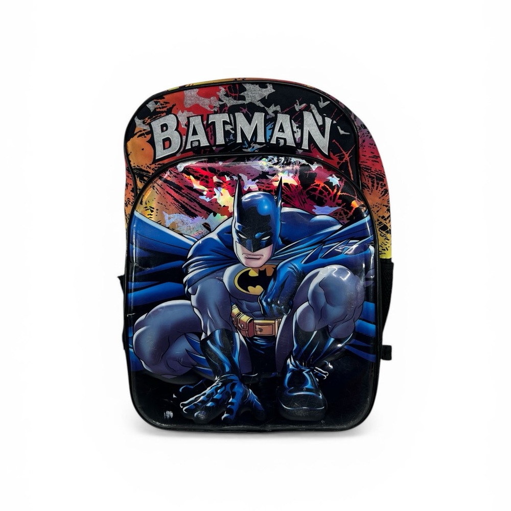 Batman Kids Backpack 3D Graphic School Bag DC Comics Black Multicolor